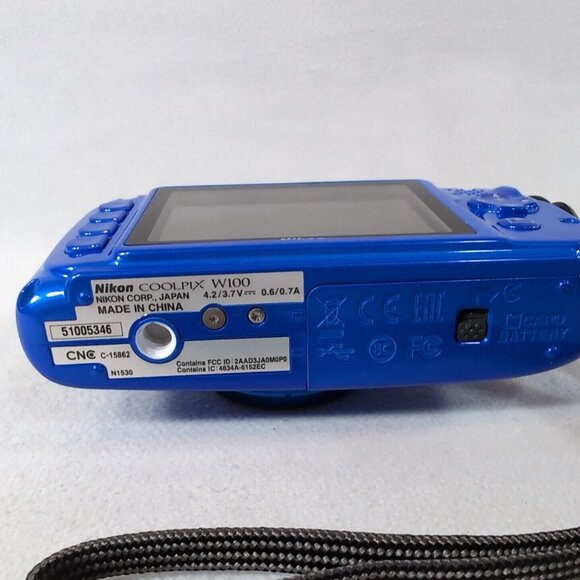 Nikon Coolpix W100 Blue Digital Camera 13.2MP Waterproof 10m Shockproof 1.8m 3X - Picture 5 of 13